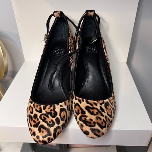 Leopard print block heel - heel, pumps